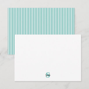 Personalised Name Script Stripe Thank You Card