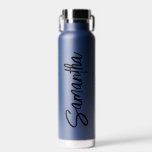 Personalised Name Script Typography Simple  Water Bottle<br><div class="desc">This design may be personalised in the area provided by changing the photo and/or text. Or it can be customised by clicking Personalise this Template and then choosing the click to customise further option and delete or change the colour of the background, add text, change the text colour or style,...</div>