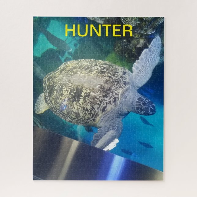 Personalised name Sea Turtle puzzle (Vertical)