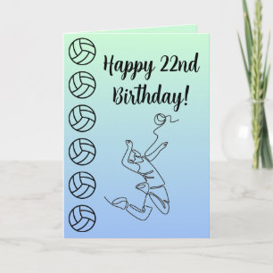 Personalised Name Sentiment Sport Theme Volleyball Card