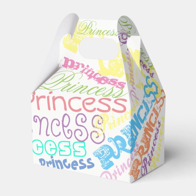 Personalised Name Sherbert Pastel Colours Favour B Box (Front Side)