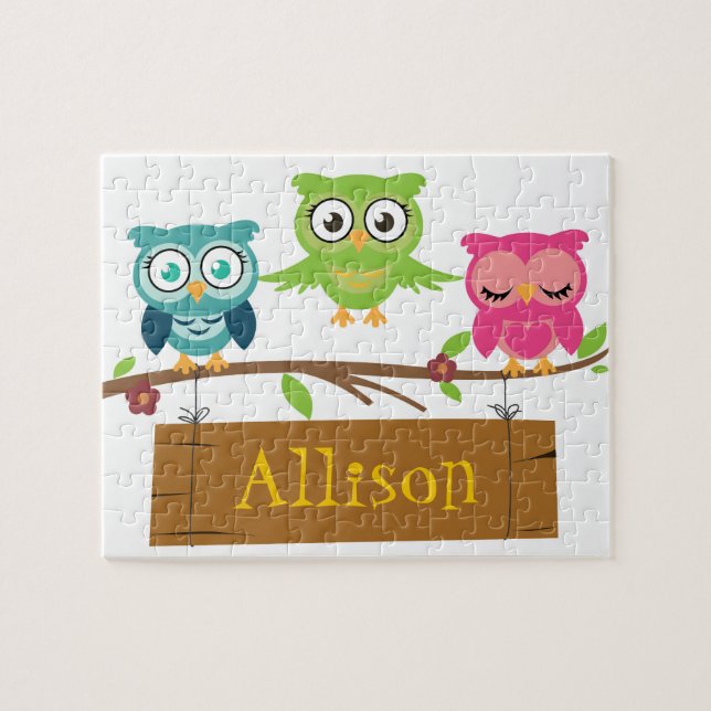 Personalised name sign for children jigsaw puzzle (Horizontal)