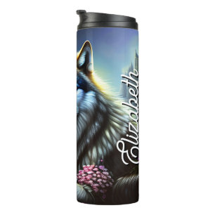 Personalised Name Silent Spirit of the Woods Thermal Tumbler