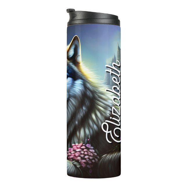 Personalised Name Silent Spirit of the Woods Thermal Tumbler (Rotated Right)