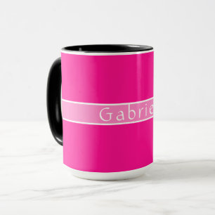 Personalised Name Simple Hot Pink Mug