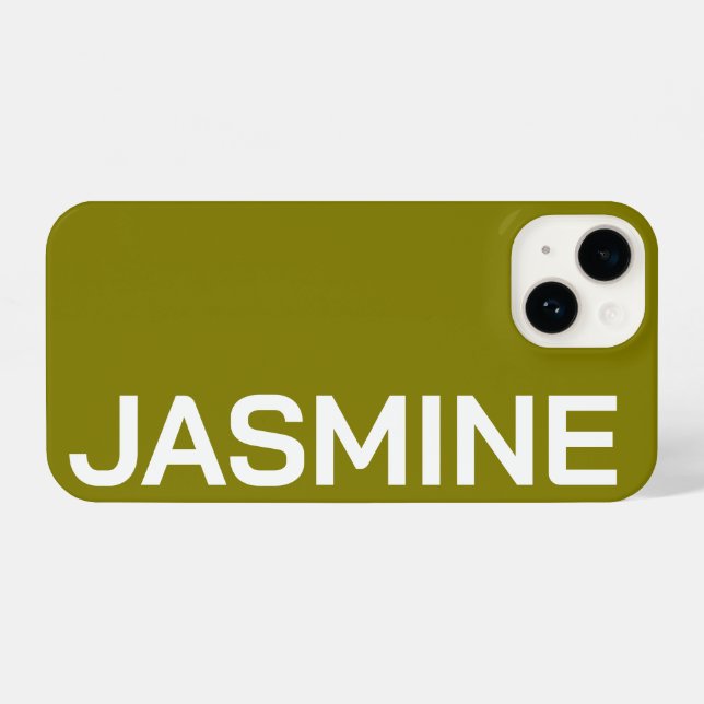 Personalised Name Simple Minimal Monogram Modern iPhone Case (Back Horizontal)