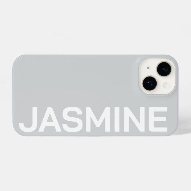 Personalised Name Simple Minimal Monogram Modern iPhone Case (Back Horizontal)
