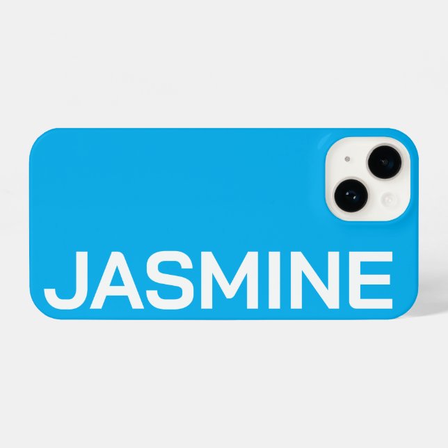 Personalised Name Simple Minimal Monogram Modern iPhone Case (Back Horizontal)