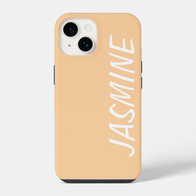 Personalised Name Simple Modern Minimal Monogram  iPhone Case (Back)