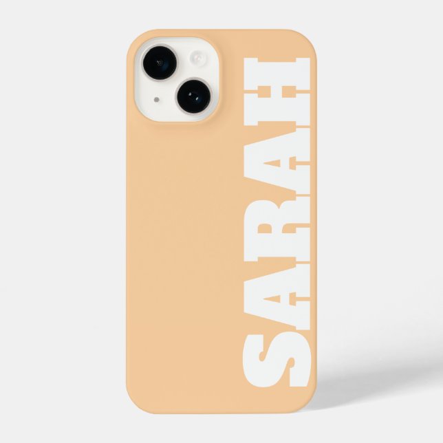 Personalised Name Simple Stylish Modern Minimal  iPhone Case (Back)