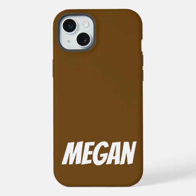 Personalised Name Simple Stylish Modern Monogram  iPhone Case (Back)