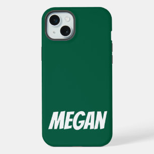 Personalised Name Simple Stylish Modern Monogram iPhone 15 Plus Case