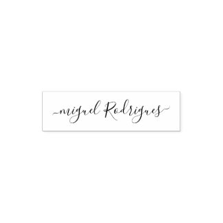 Personalised Name Single Line Elegant Calligraphy Self-inking Stamp