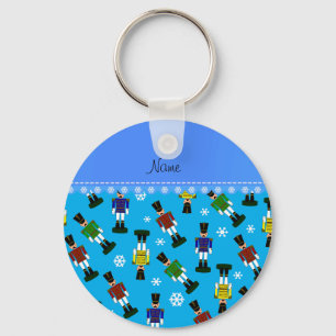 Personalised name sky blue nutcrackers key ring
