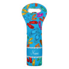 Personalised name sky blue rainbow sandals