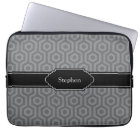 Personalised Name Sleeve for Laptop Grey Pattern