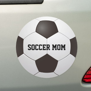 Personalised Name Soccer Mum Car Magnet