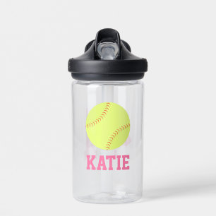 Personalised Name Softball Jersey Water Bottle