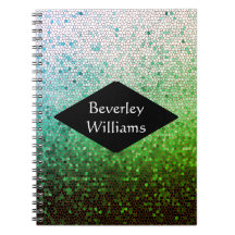 Personalised Name Sparkling Spiral Notebook