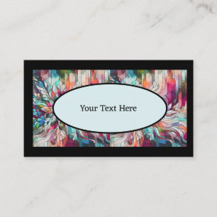 Personalised Name Stained Glass Abstract Business Card