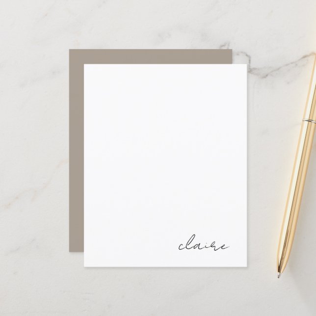 Personalised Name Stationery Paper (Front/Back In Situ)