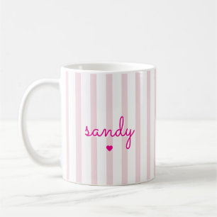 Personalised Name Striped New Aunt Custom Birthday Coffee Mug
