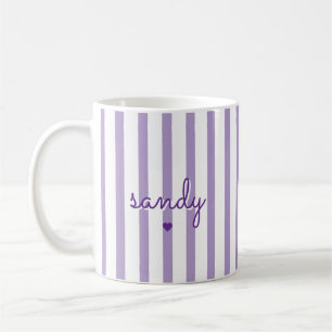 Personalised Name Striped New Aunt Custom Birthday Coffee Mug