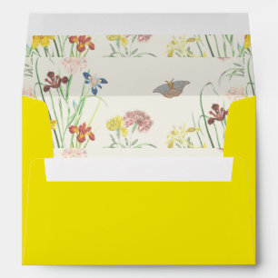 Personalised Name Stylish Modern Wedding Yellow Envelope