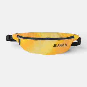 Personalised Name Sunny Citrus Orange Bum Bags
