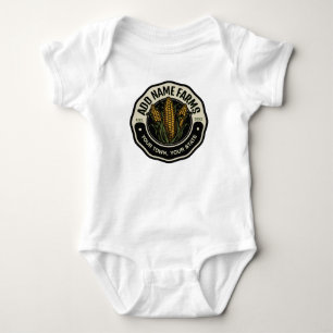 Personalised NAME Sweet Corn Garden Farm Farmer  Baby Bodysuit