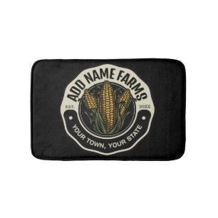 Personalised NAME Sweet Corn Garden Farm Farmer  Bath Mat