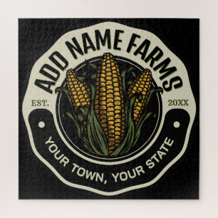 Personalised NAME Sweet Corn Garden Farm Farmer  Jigsaw Puzzle