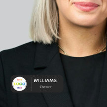 Personalised Name Tag Badge Pin 