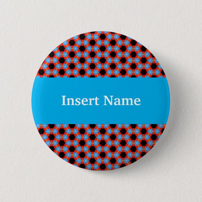 Personalised Name Tag Pin Button (Front)