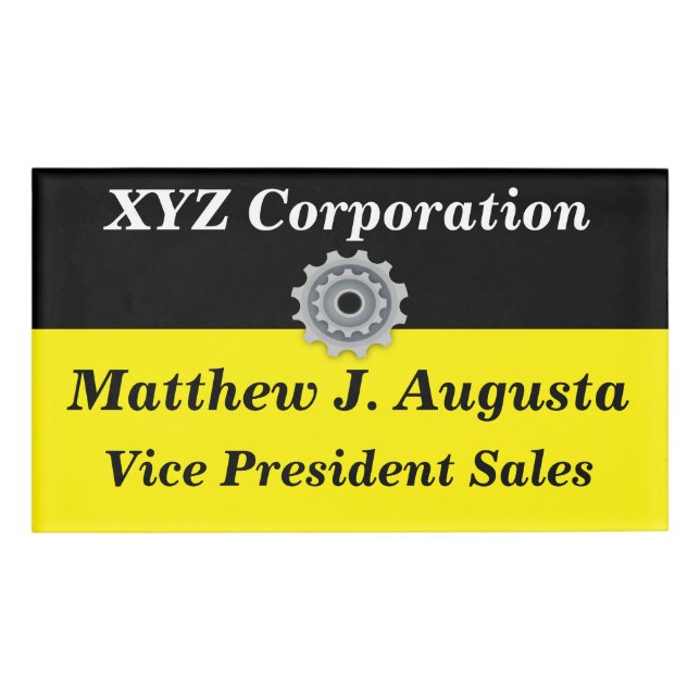 Personalised Name Tag with Magnetic Back (Front)