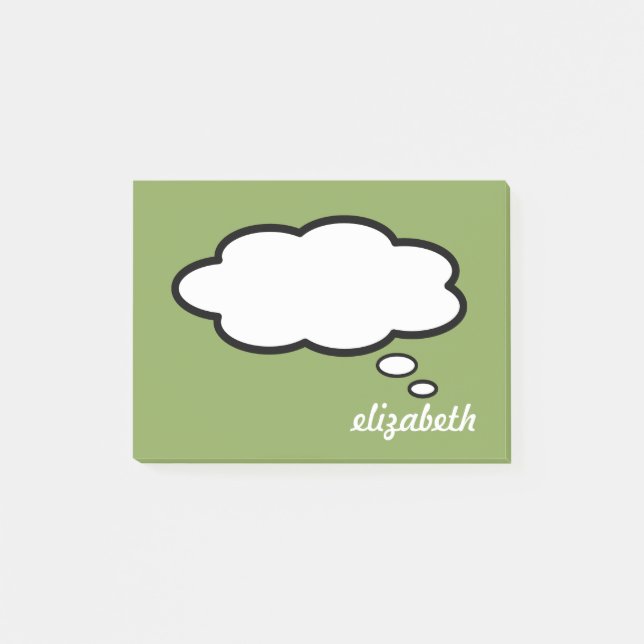 Personalised Name Talk Bubble  Post-it Notes (Front)