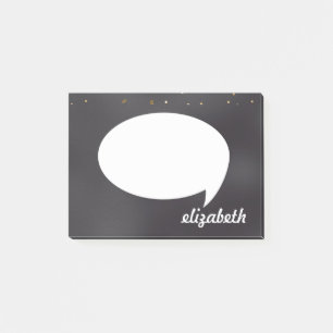 Personalised Name Talk Bubble Post-it Notes