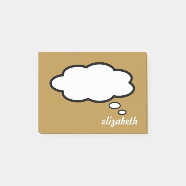 Personalised Name Talk Bubble  Post-it Notes (Front)