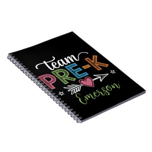 Personalised Name Team Pre-K PreSchool Teacher Notebook