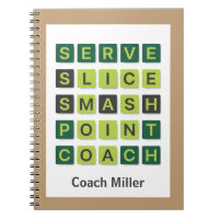 Personalised Name Tennis Coach Wordle Style