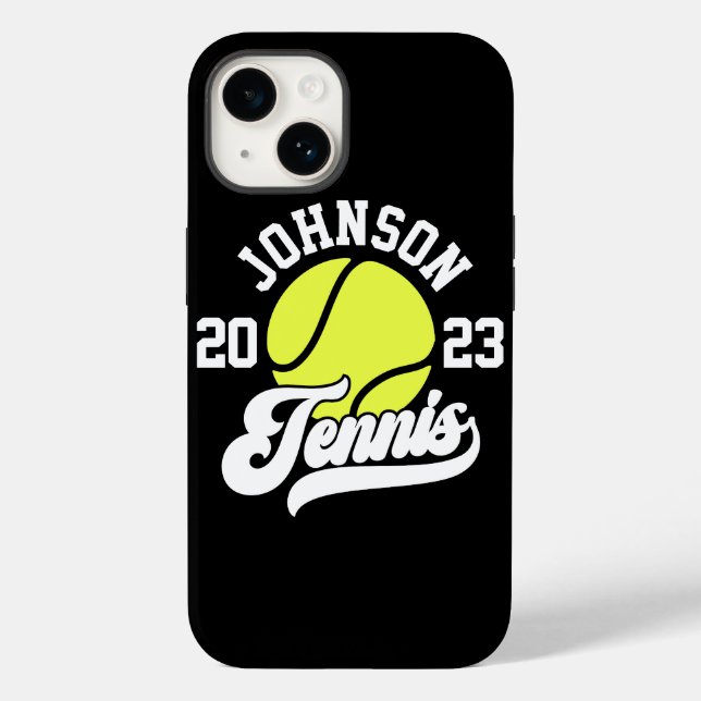 Personalised NAME Tennis Player Racket Ball Court Case-Mate iPhone Case (Back)