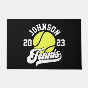 Personalised NAME Tennis Player Racket Ball Court Doormat