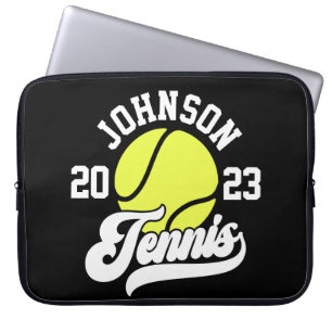 Personalised NAME Tennis Player Racket Ball Court Laptop Sleeve