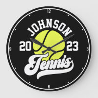 Personalised NAME Tennis Player Racket Ball Court