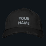 Personalised Name Text Embroidered Baseball Cap<br><div class="desc">Easy Personalised Name or Text Embroidered Baseball Caps - Add Your Text / Name / more - Choose Your Colour / Size / Font - Make your unique Hats / Gift</div>