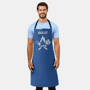 Personalised Name The Grill father Apron