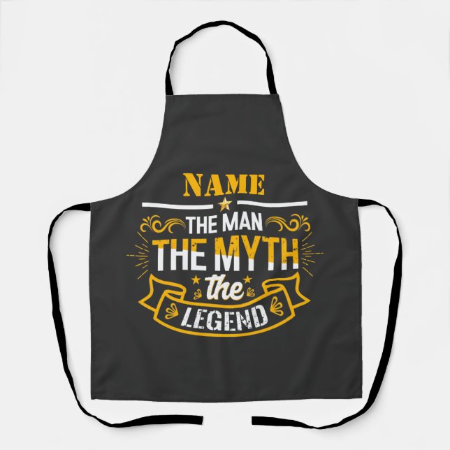Personalised Name The Man The Myth The Legend Apron (Front)