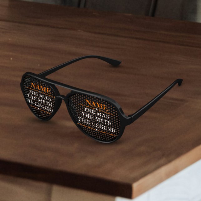 Personalised Name The Man The Myth The Legend Aviator Sunglasses (Creator Uploaded)