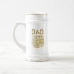 Personalised Name The Man The Myth The Legend Beer Stein<br><div class="desc">Personalised your own name,  "the Man the Myth the Legend" typography design in editable gold colour,  great custom gift for men,  dad,  grandpa,  husband,  boyfriend on father's day,  birthday,  anniversary,  and any special day.</div>