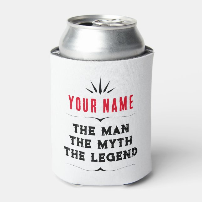 Personalised Name The Man The Myth The Legend  Can Cooler (Can Front)